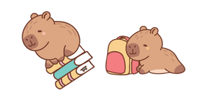 Cute Capybara Student Cursor