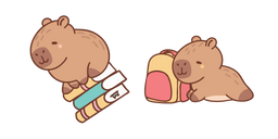 Cute Capybara Student Cursor