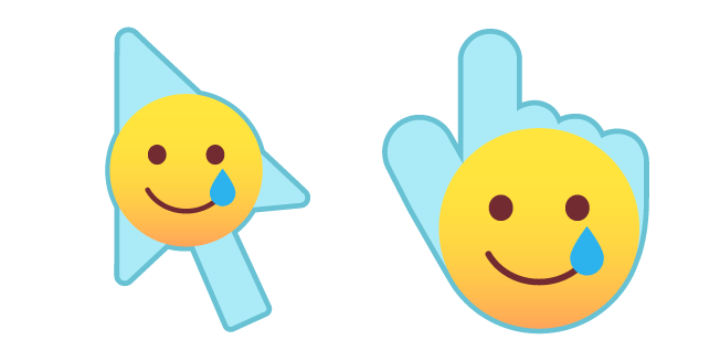 Smiling Face with a Tear Smiley Cursor