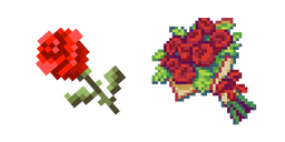 Курсор Red Rose and Bouquet of Roses Pixel