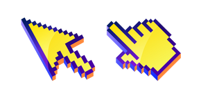 Курсор 3D Banana Yellow Pixel