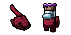 Among Us Red Paintbrush Character Cursor