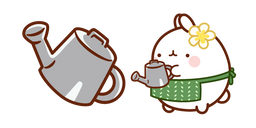 Molang Jardinero con una Regadera Cursor