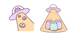 Pusheen UFO and Donuts Cursor