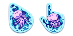 Курсор Jellyfish in the Water Paper Cut