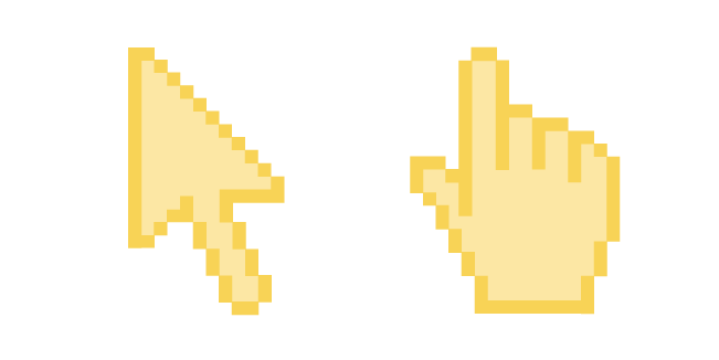 Vanille Jaune Pixel Cursor