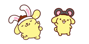 Sanrio Pompompurin in Bunny and Mouse Hats Cursor