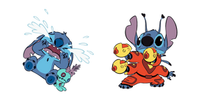 Lilo & Stitch Stitch Pleurant et Jouant avec des Blasters Curseur