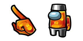 Among Us Orange Lava Lamp Character Cursor