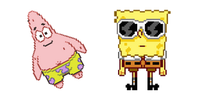 Bob l'éponge et Patrick Étoile Pixel Curseur
