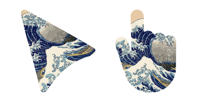 Arte La Gran Ola de Kanagawa de Hokusai Cursor