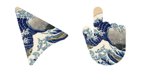 Arte La Gran Ola de Kanagawa de Hokusai cursor