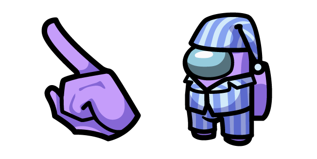 Among Us Personnage Violet en Pyjama Cursor