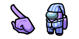 Курсор Among Us Purple Character in Pajamas
