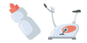 Курсор Workout Water Bottle and Exercise Bike
