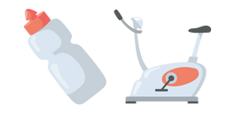 Курсор Workout Water Bottle and Exercise Bike