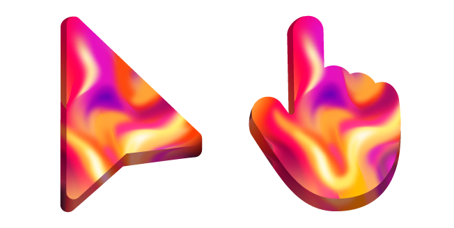 Striking Flame Fluid Lights Cursor