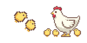Курсор Tiny Chicks and Chicken Pixel
