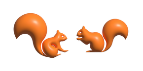 Simple 3D Orange Squirrel Cursor