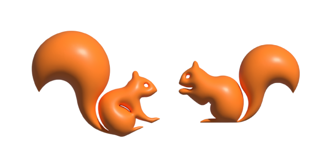Simple 3D Orange Squirrel Cursor