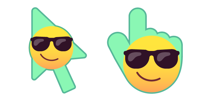 Smiley Cool avec des Lunettes de Soleil Cursor