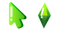 Minimal Gradient Plumbob des Sims Curseur