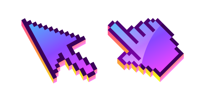 3D Rêve Violet Pixel Cursor