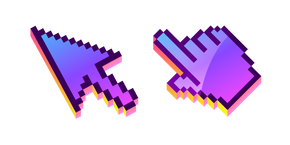 3D Rêve Violet Pixel Curseur