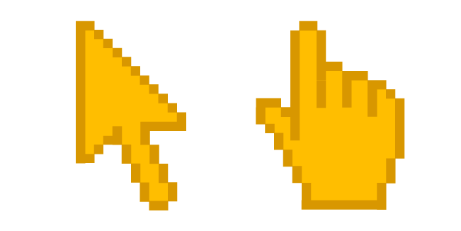 Amber Orange Pixel курсор
