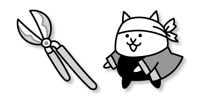 The Battle Cats Gardener Cat and Hedge Shears курсор