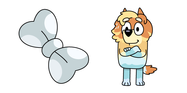 Bluey Radley Heeler and a Bowtie Cursor