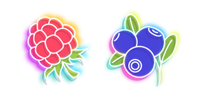 Neon Raspberry and Blueberries Cursor