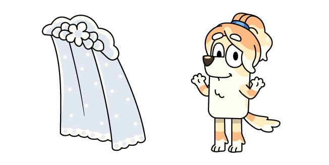 Bluey Frisky Heeler and a Wedding Veil курсор