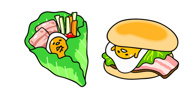 Gudetama in a Lettuce Wrap and a Burger курсор