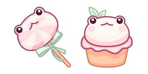 Курсор Kawaii Frog Lollipop and Cupcake