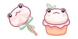 Kawaii Frog Lollipop and Cupcake Cursor