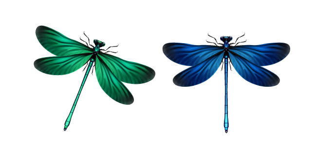 Green and Blue Dragonflies курсор