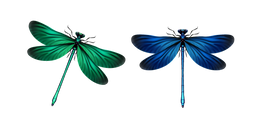 Курсор Green and Blue Dragonflies