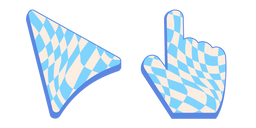 Wavy Checkered Retro Pattern Cursor