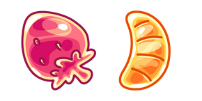 Cute Strawberry and Clementine Gummies Cursor