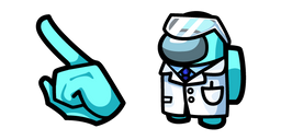 Among Us Personaje Científico Cian Cursor