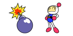 Sega Bomberman White Bomberman and a Bomb Cursor