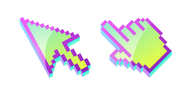 3D Avoir la Main Verte Pixel Cursor