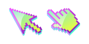 3D Avoir la Main Verte Pixel Curseur