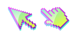 3D Avoir la Main Verte Pixel Curseur