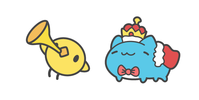 Cute Bugcat Capoo King and Chick Herald курсор