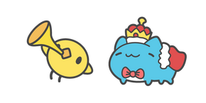 Курсор Cute Bugcat Capoo King and Chick Herald