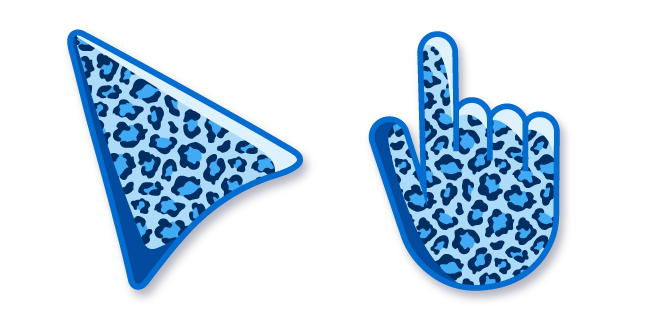 Leopardo Azul Color Cursor