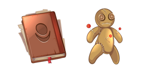 Libro de Hechizos y Muñeco de Vudú cursor