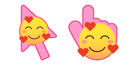 Lovely Smiley with Hearts Cursor
